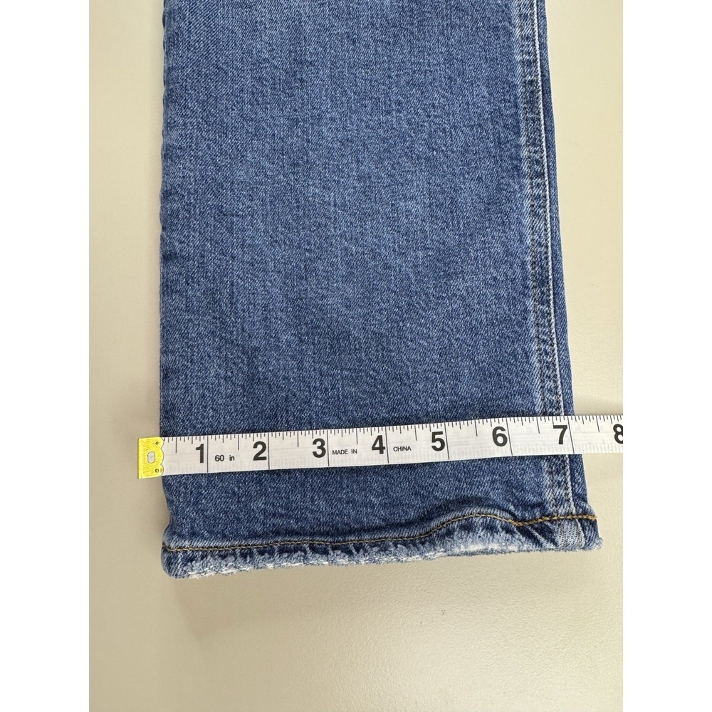 AGOLDE Kye Straight Jeans Womens 28 Blue Vintage Wash Cropped High Rise Boho - Picture 3 of 14